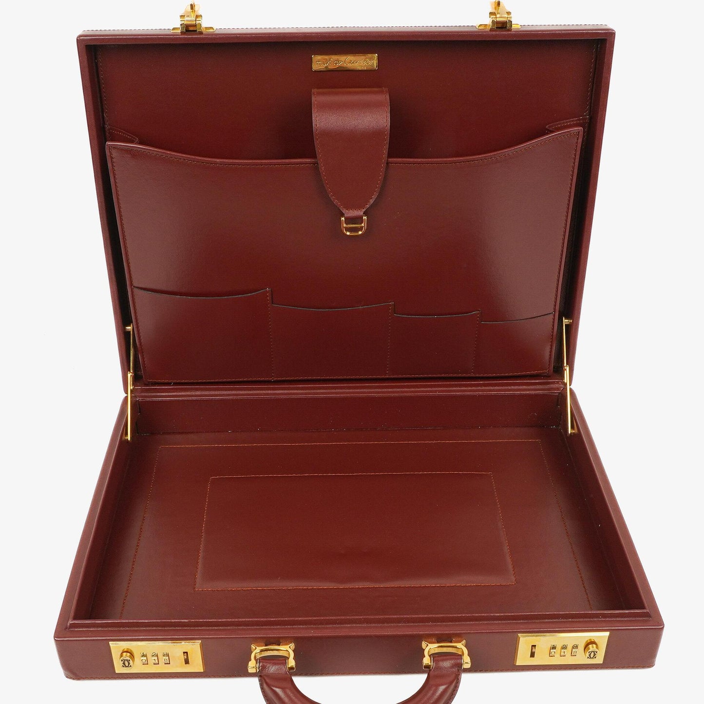 Cartier Must de Cartier Aktentasche in Burgunderrot