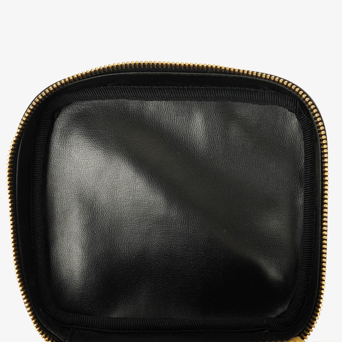 Chanel Vanity Case aus schwarzem Leder