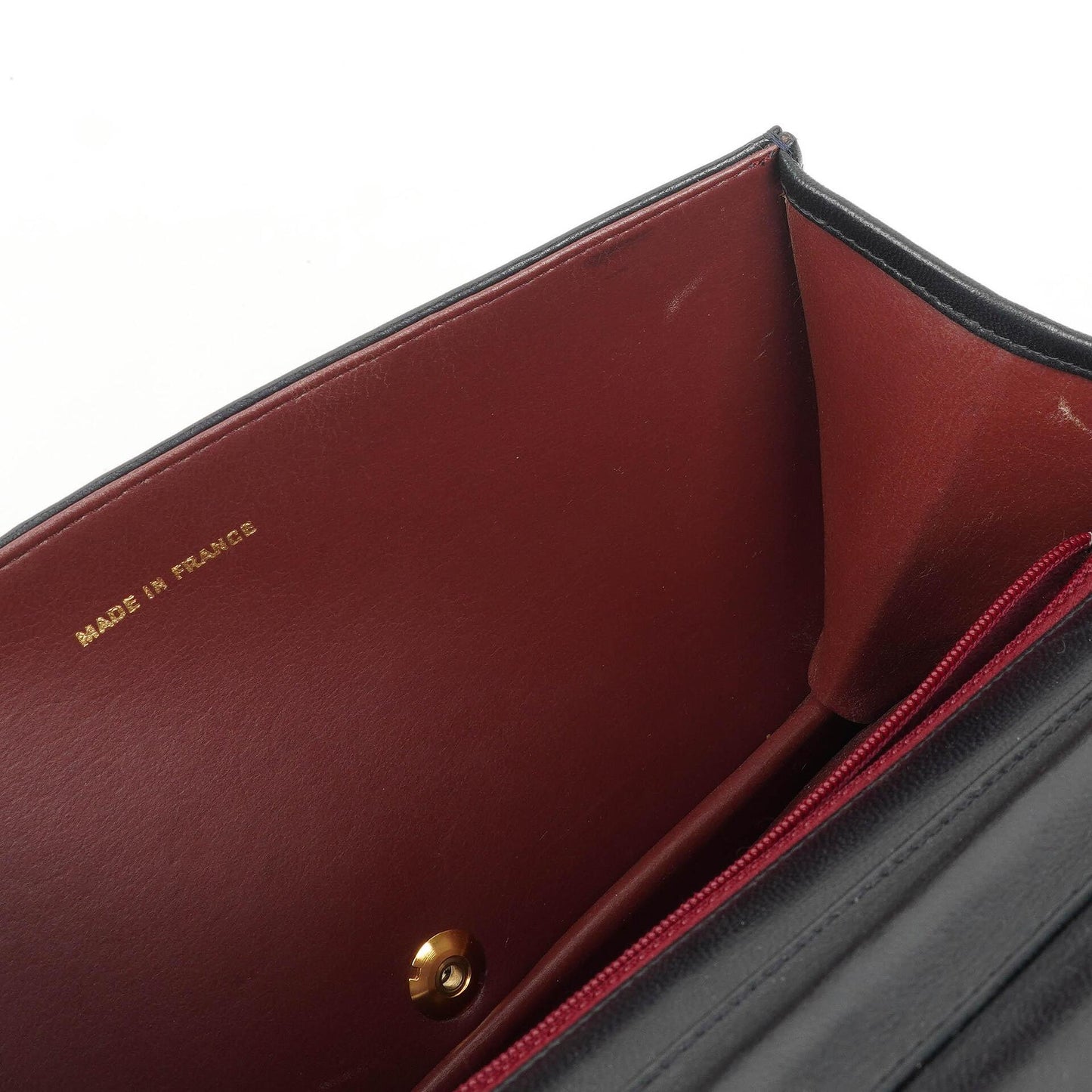 Chanel Classic Flap Bag aus schwarzem gestepptem Lammleder mit goldfarbener Hardware