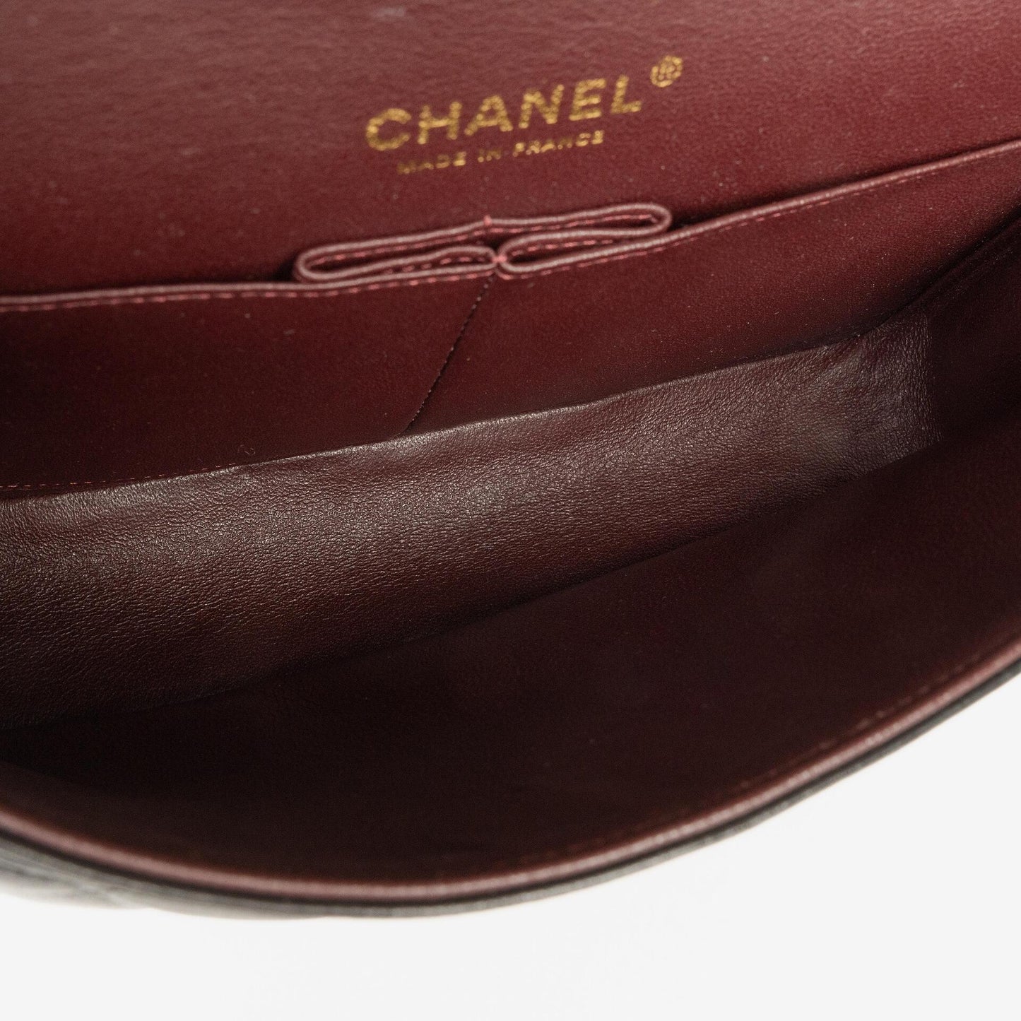 Chanel Classic Medium Double Flap Bag aus schwarzem gestepptem Lammleder mit goldfarbenen Beschlägen