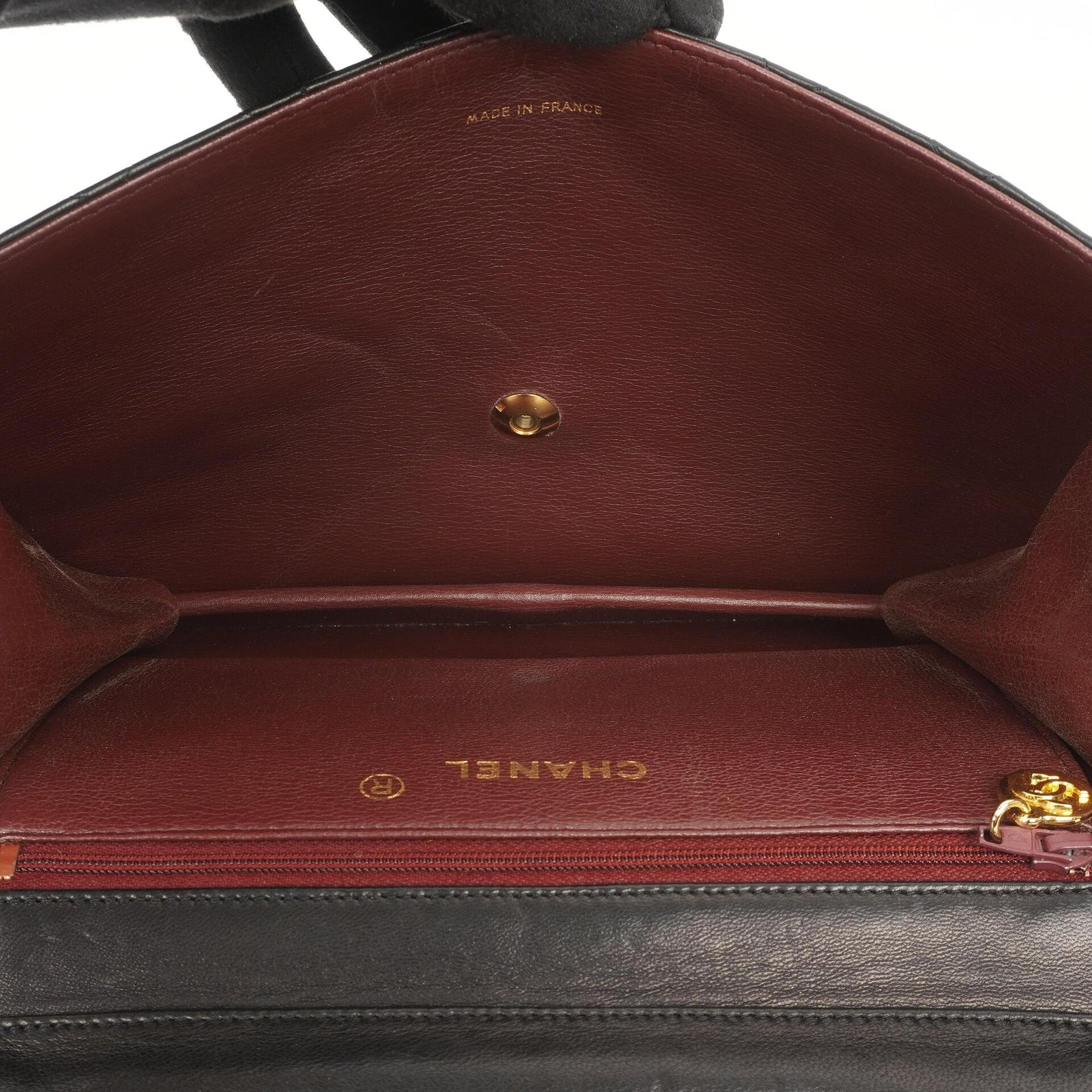 Chanel Medium Classic Single Flap Bag, Schwarzes gestepptes Lammleder, 24K Goldplattierte Hardware