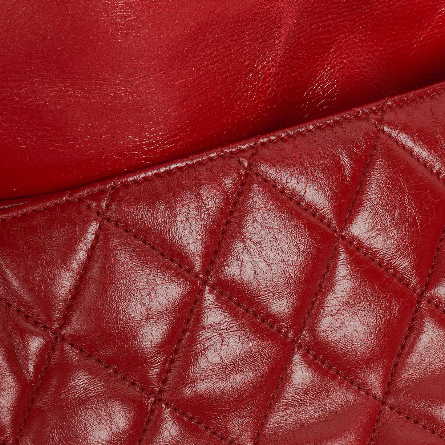 Chanel Maxi 3 Accordion Flap Tasche in Rot aus Lammleder