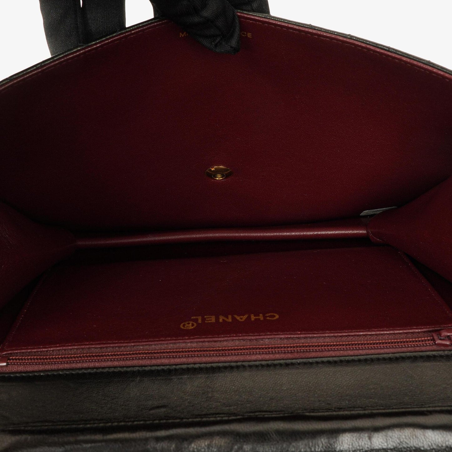 Chanel Vintage Medium Classic Single Flap Tasche aus schwarzem gestepptem Lammleder mit 24K vergoldeten Beschlägen