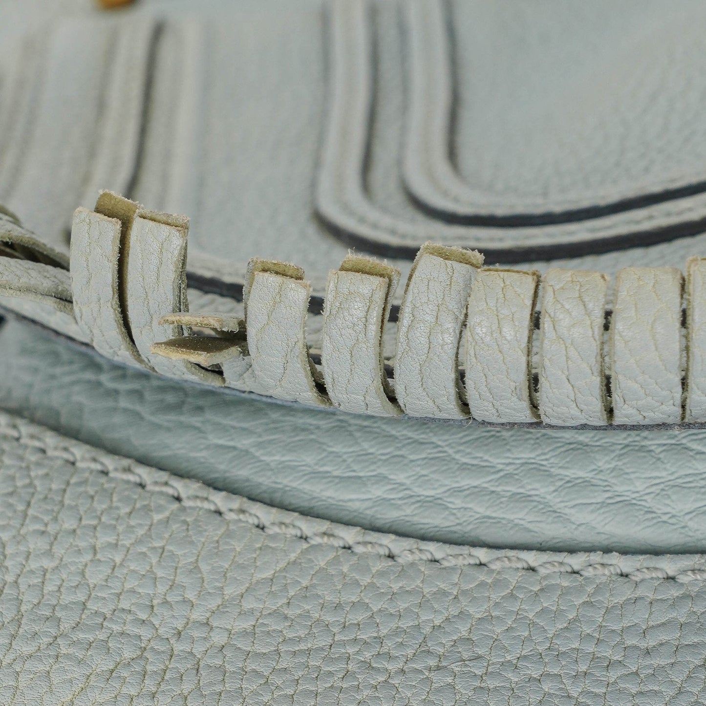 Chloe Marcie Satchel aus blauem Leder