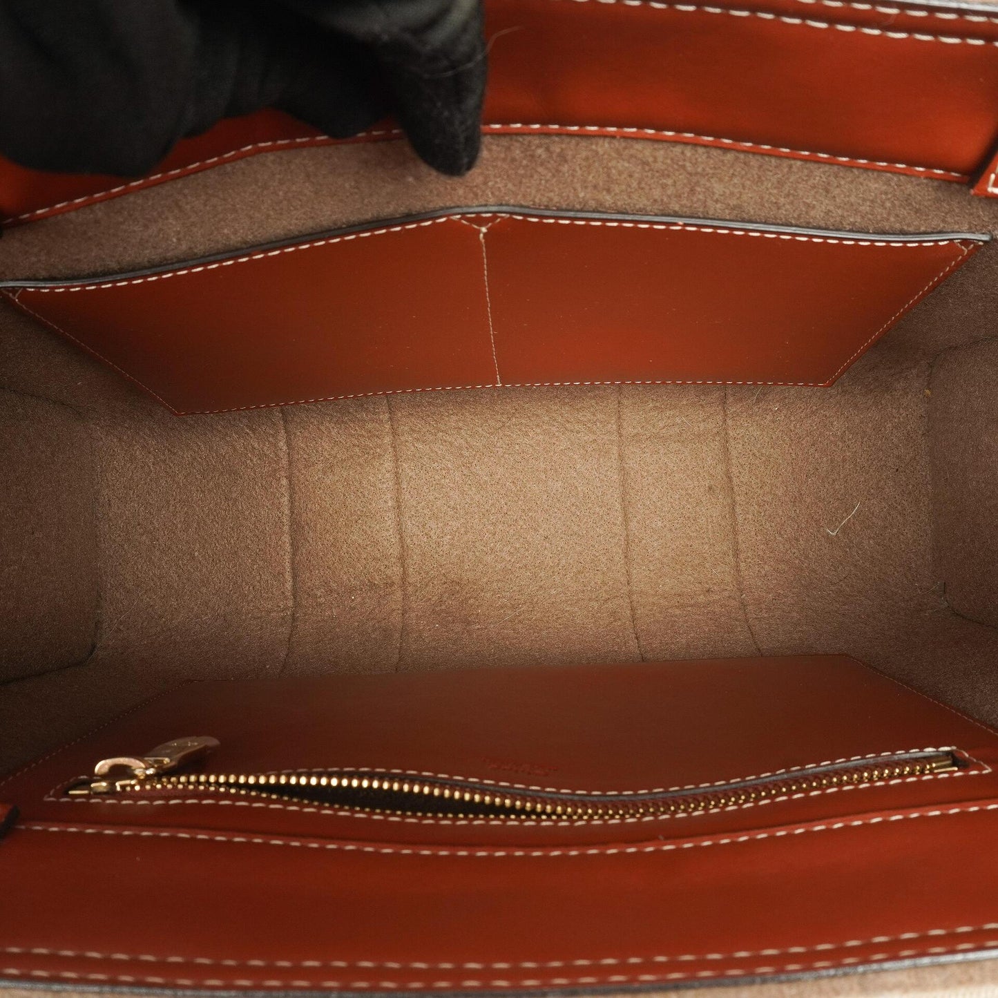 Chloe Mittelgroße Woody Woll Schultertasche Braun