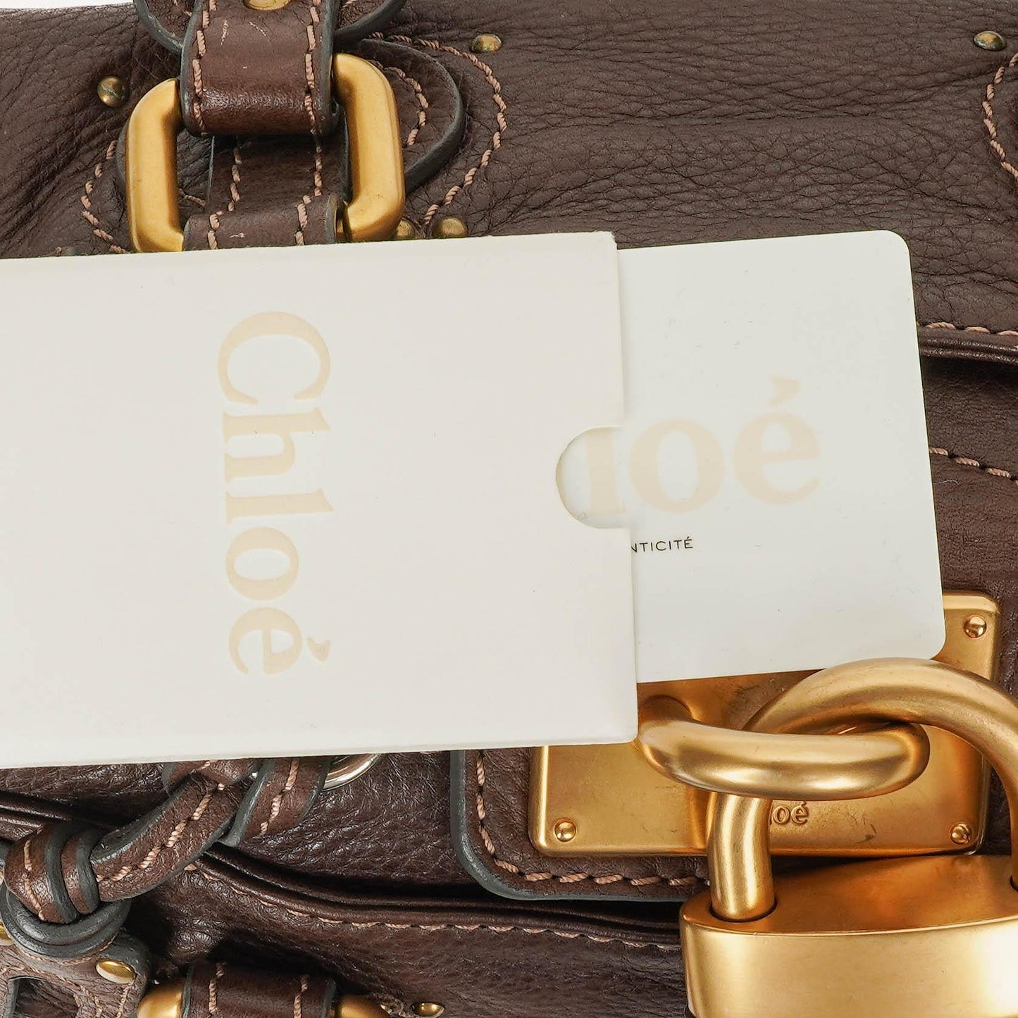 Chloe Paddington Kleine braune Lederhandtasche