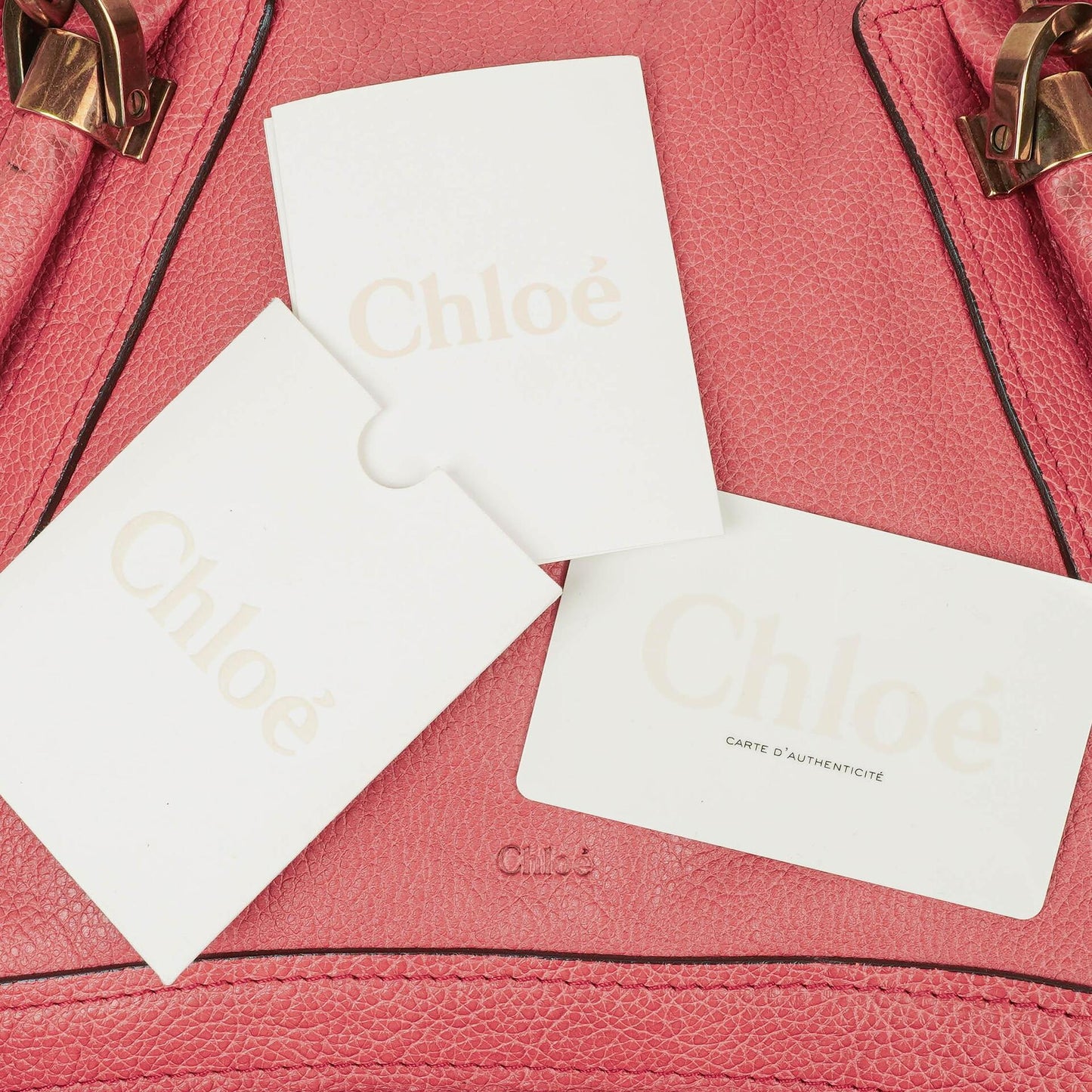 Chloe Paraty Medium Tasche aus rosa Kalbsleder