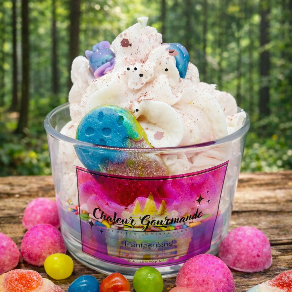 Fantasyland Duftkerze Handgemacht - 160g Pflanzliches Wachs