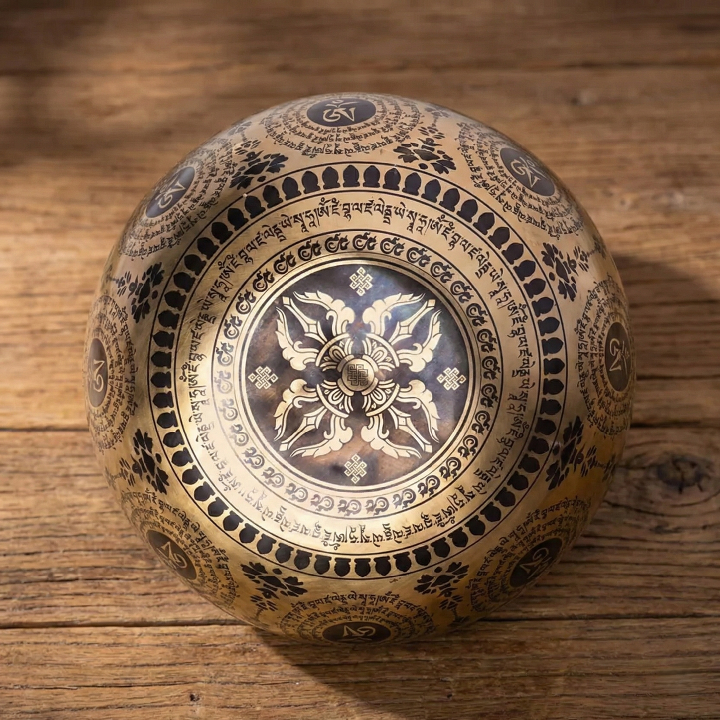 Bronze Klangschale „Blume des Lebens“ Ø 22-24cm