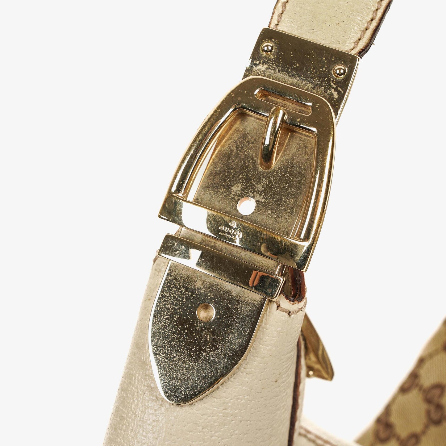 Gucci Hobo Tasche aus beige/ebenholzfarbenem GG Fabric Canvas