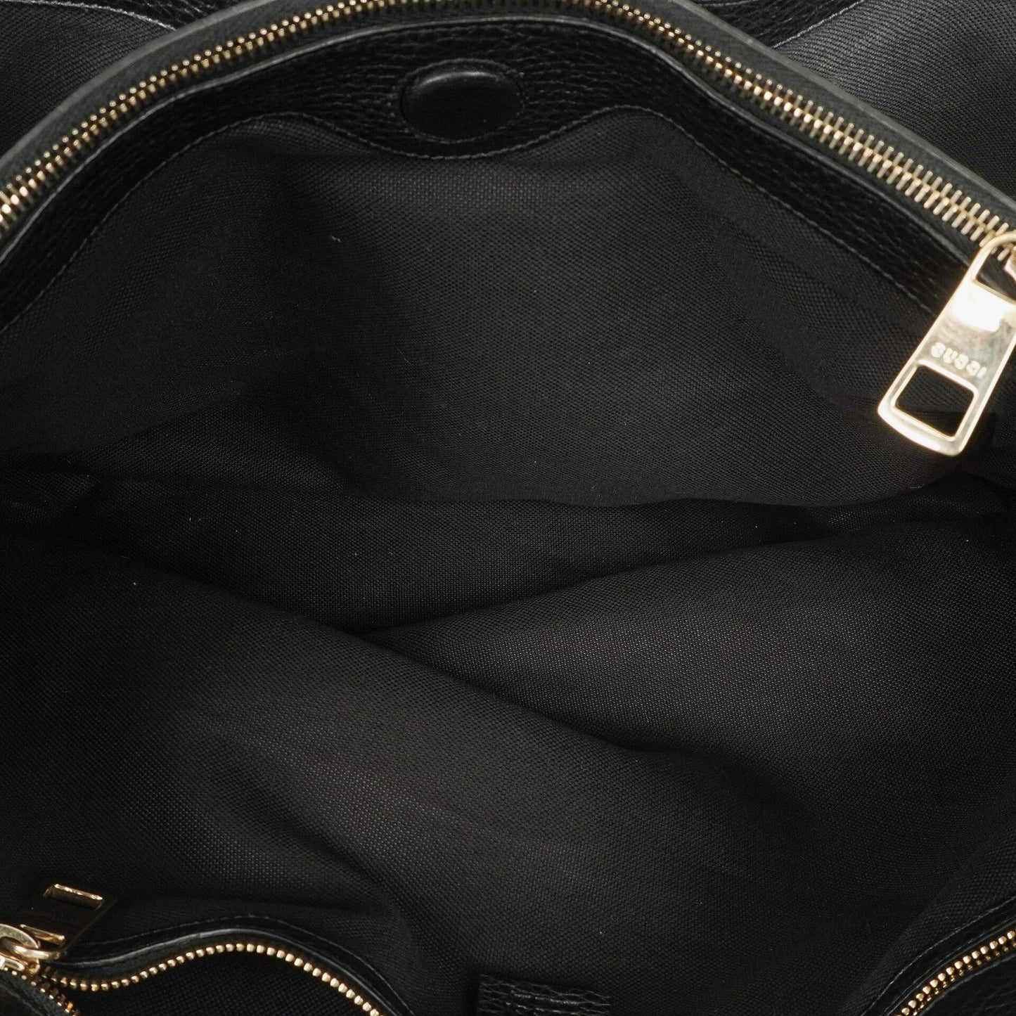 Gucci Große Bamboo Shopper Tragetasche mit Griff aus schwarzem genarbtem Leder