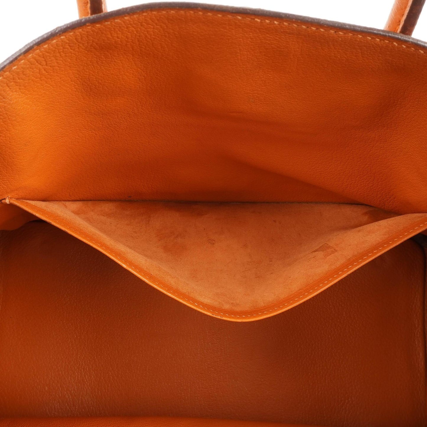 Hermes Birkin 35 orange Togo mit Palladium-Beschlägen