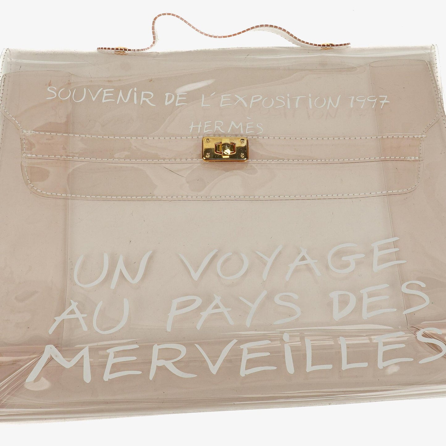 Hermès Souvenir De L'Exposition Kelly Tasche aus transparentem Vinyl