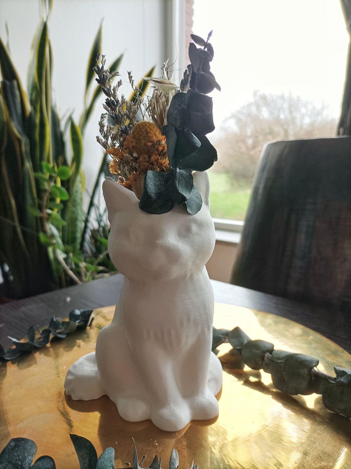 Unikalny wazon 3D w kształcie kota, dekoracyjna figurka kota do domu