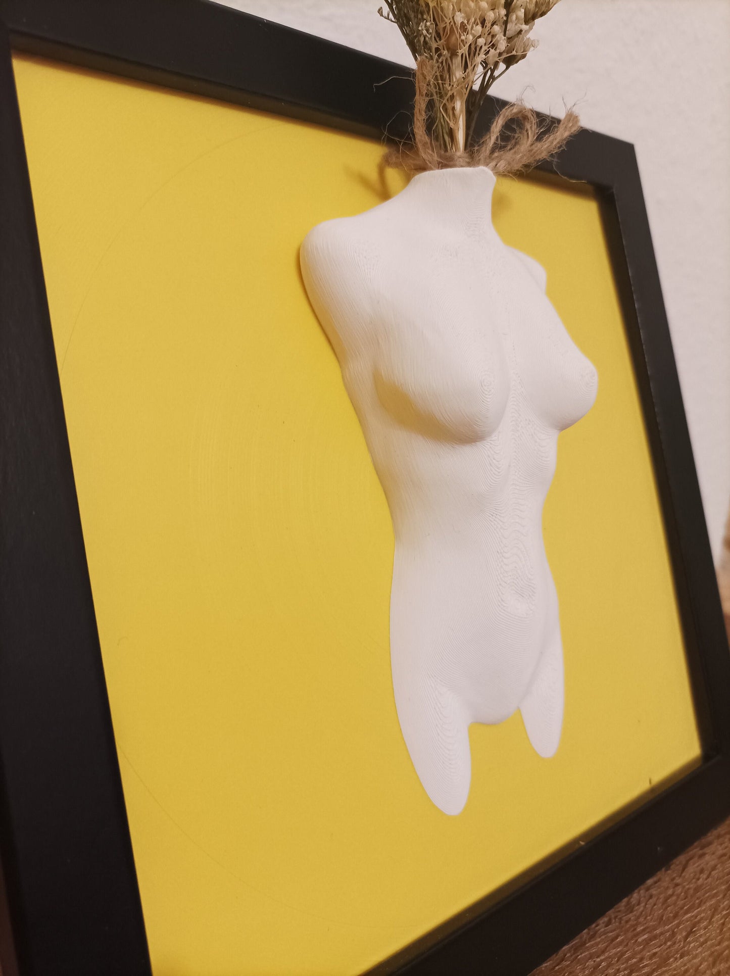 Erotik 3D-Druck Torso Wandbild Vase - Sinnliches Kunstwerk für stilvolle Einrichtung,