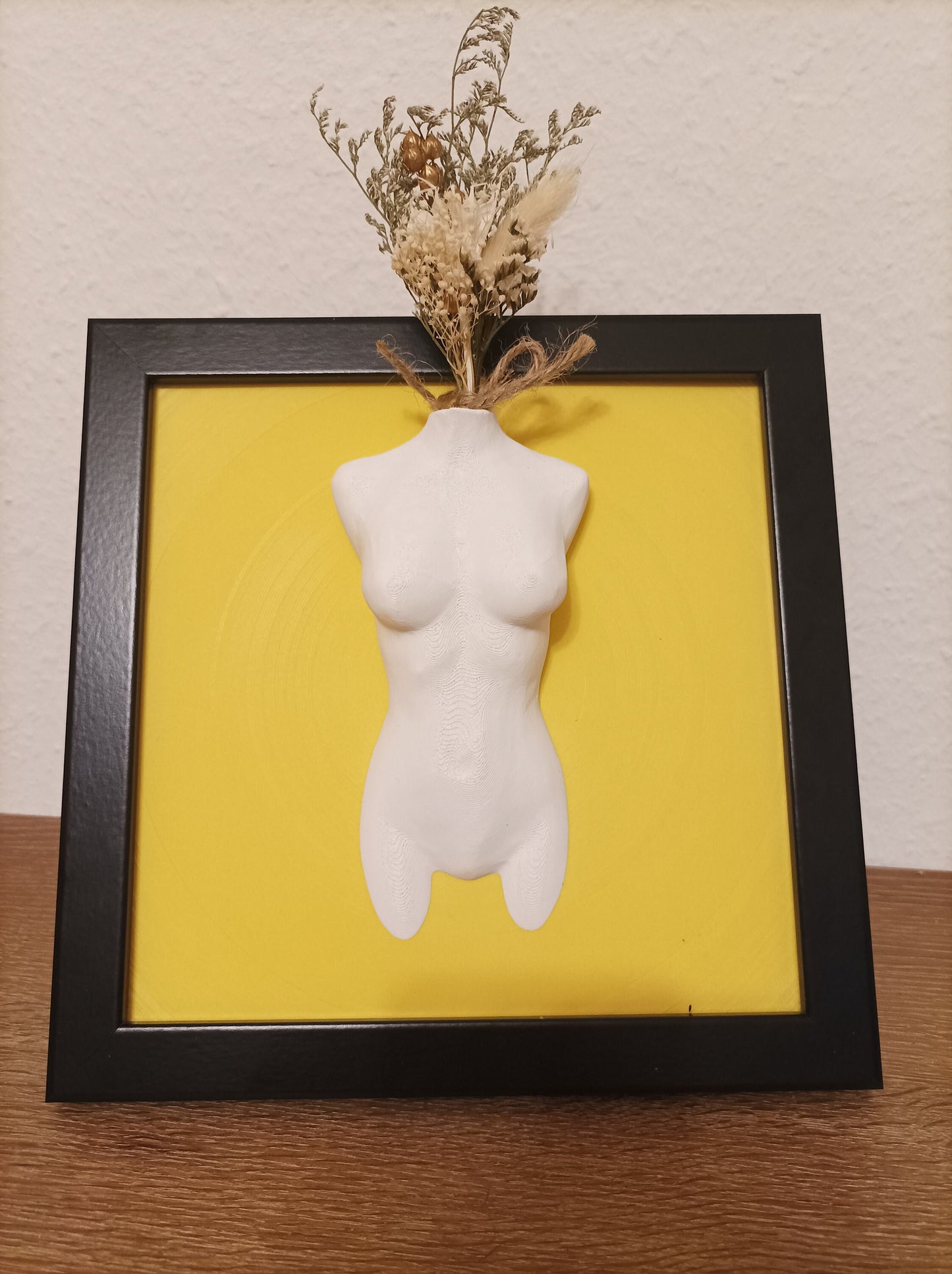 Erotik 3D-Druck Torso Wandbild Vase - Sinnliches Kunstwerk für stilvolle Einrichtung,