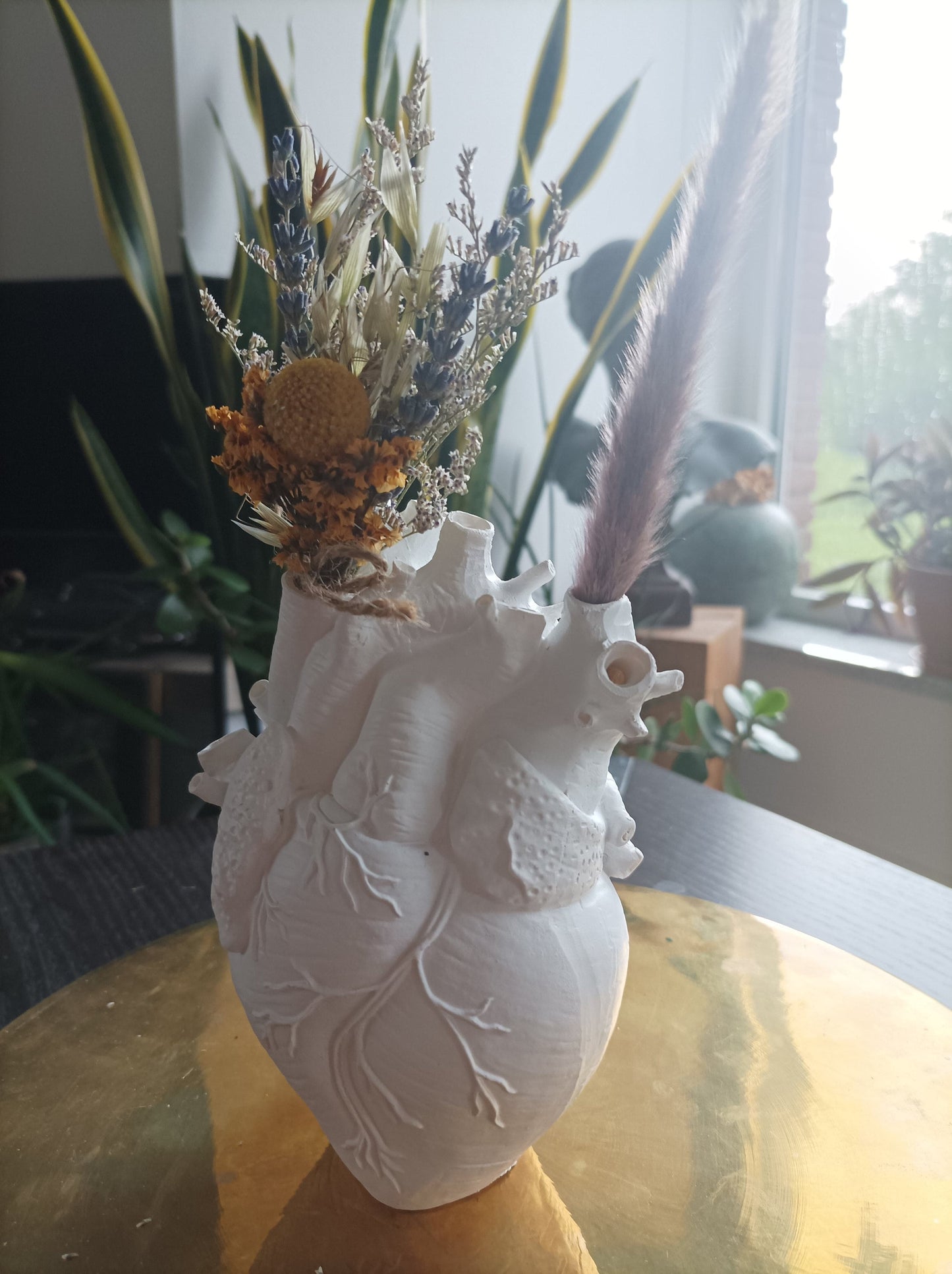 Unikat Herz-Vase Harz 3D Druck für Trockenblumen