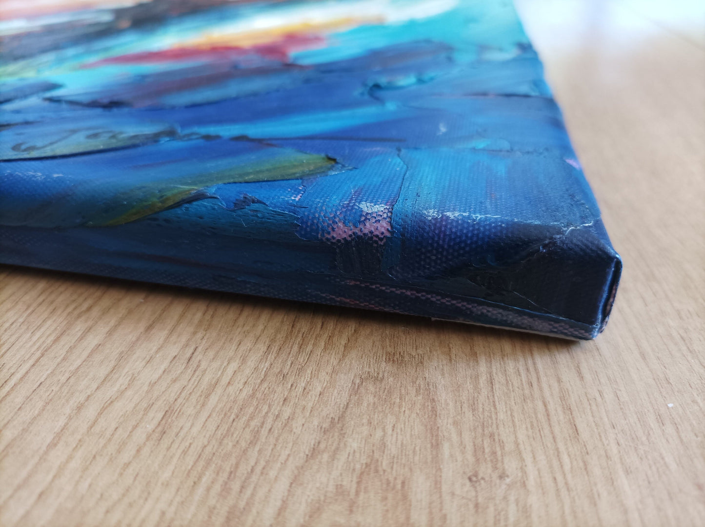 Handarbeit: Abstraktes Öl Gemälde Kunstwerk Erotik Paar