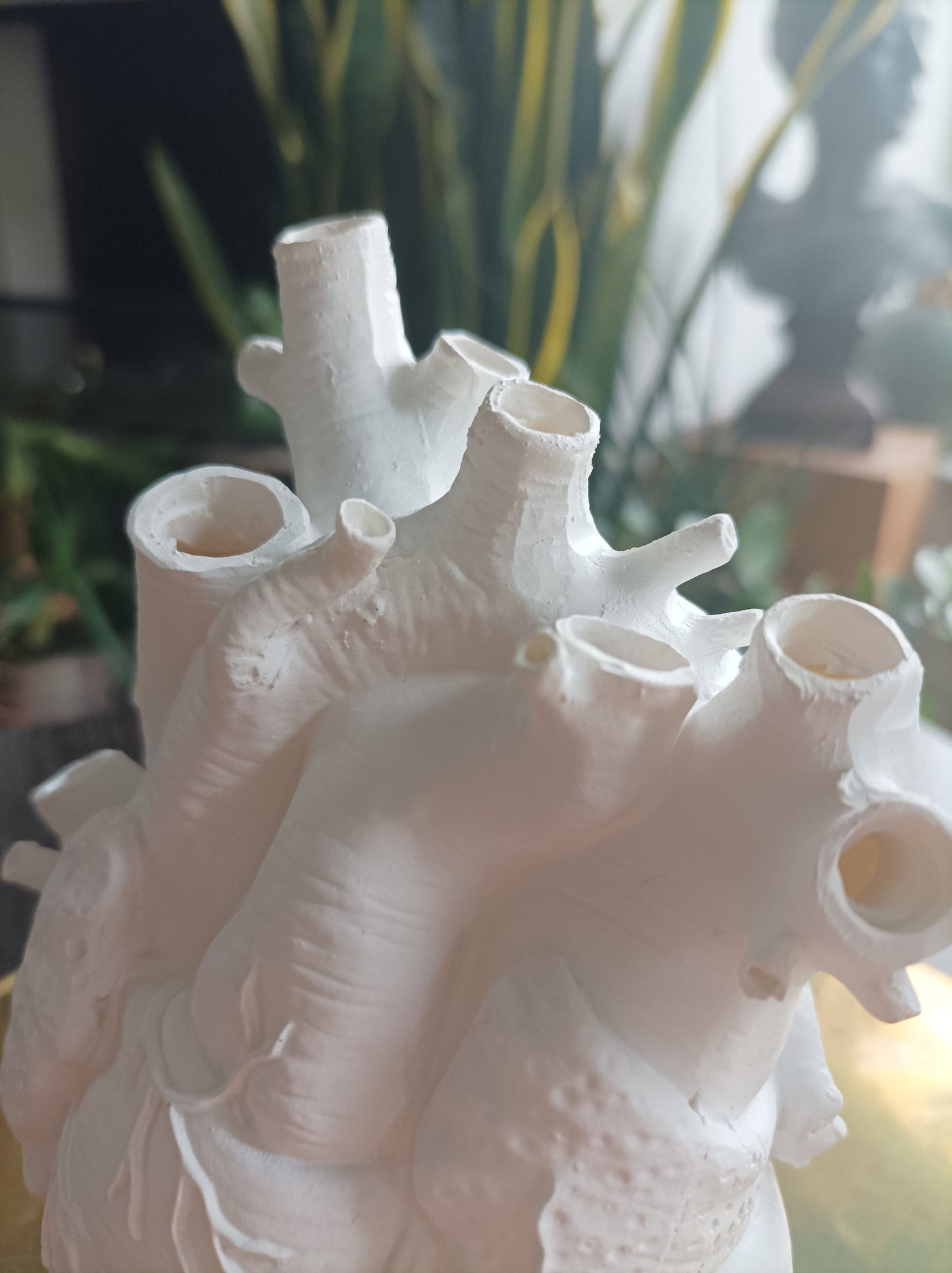Unikat Herz-Vase Harz 3D Druck für Trockenblumen