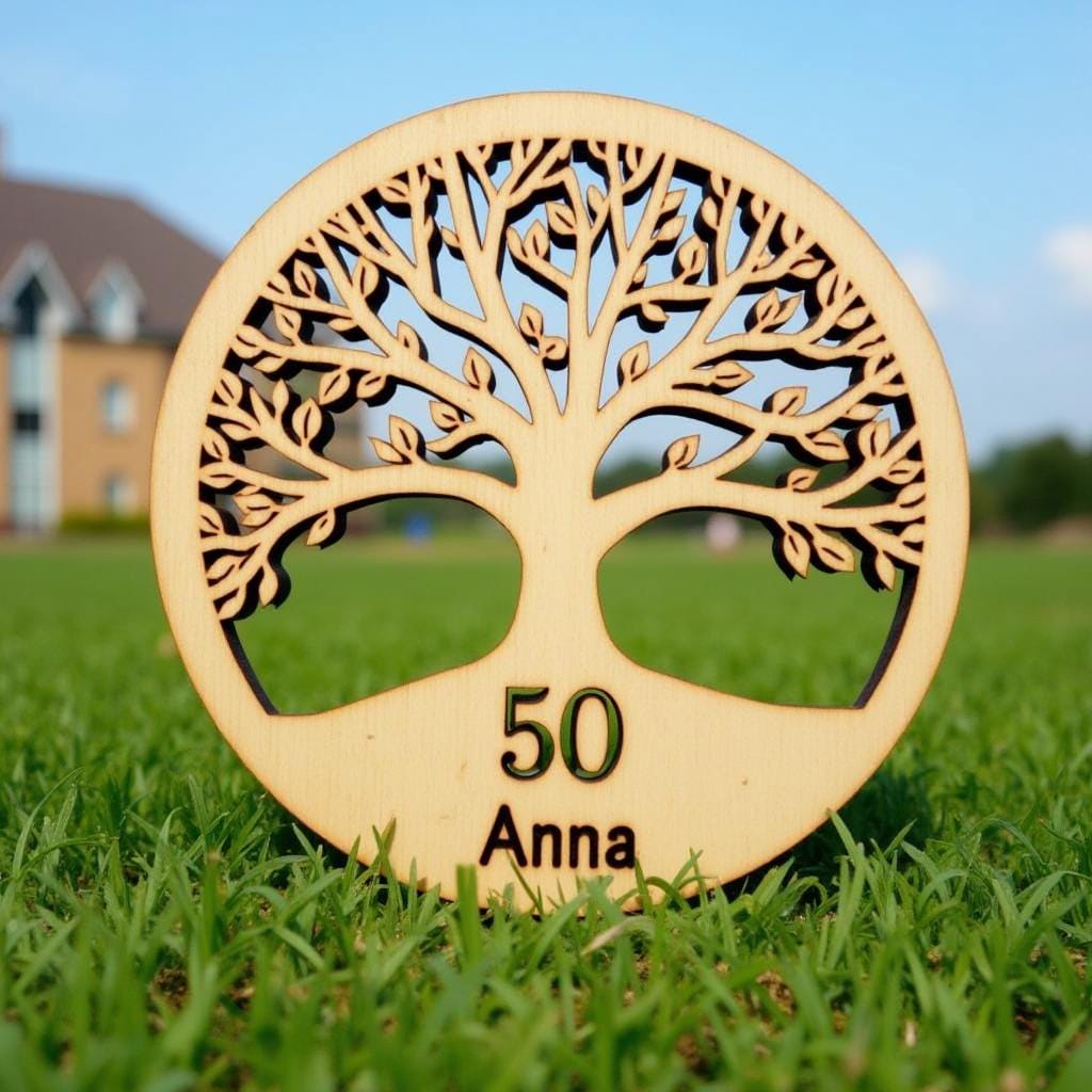 Personalisierte Lebensbaum Holzgravur - Einzigartiges Geschenk