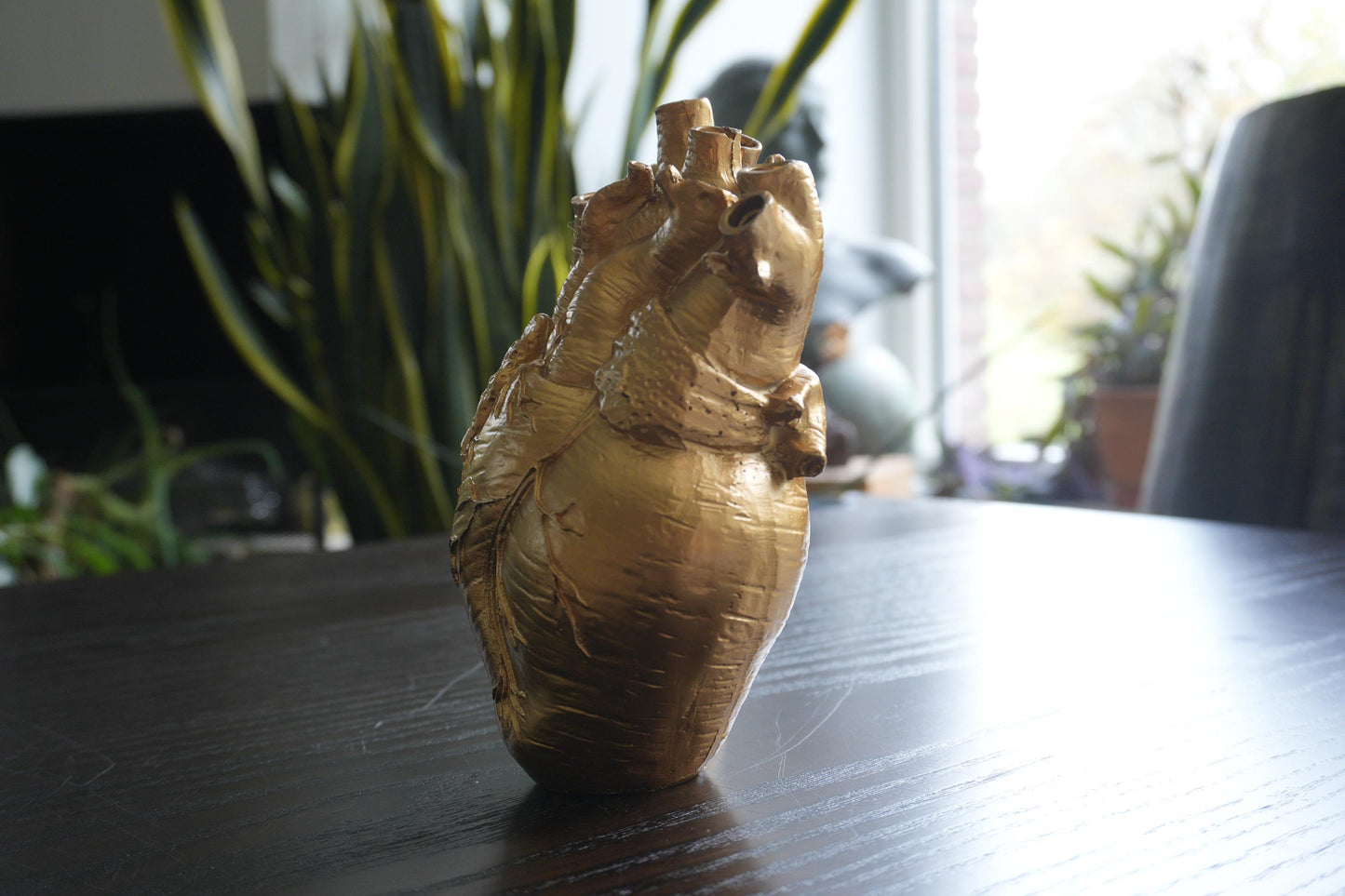 Unikat Herz-Vase Harz 3D Druck für Trockenblumen