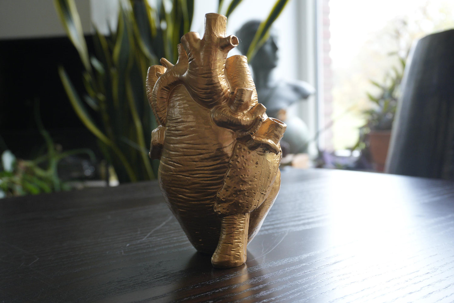 Unikat Herz-Vase Harz 3D Druck für Trockenblumen