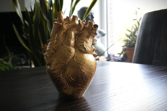 Unikat Herz-Vase Harz 3D Druck für Trockenblumen