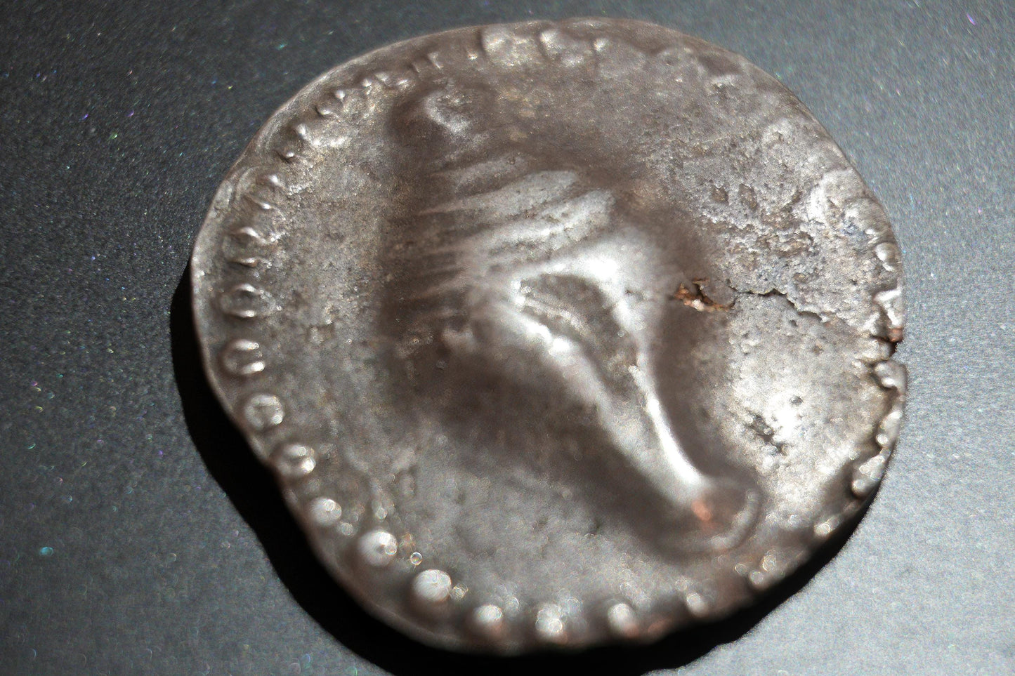 Rzadka starożytna jednostka AR - Królestwa Hamsavati (Mon) - IV wiek n.e. - Shell & Srivatsa z Ankusą