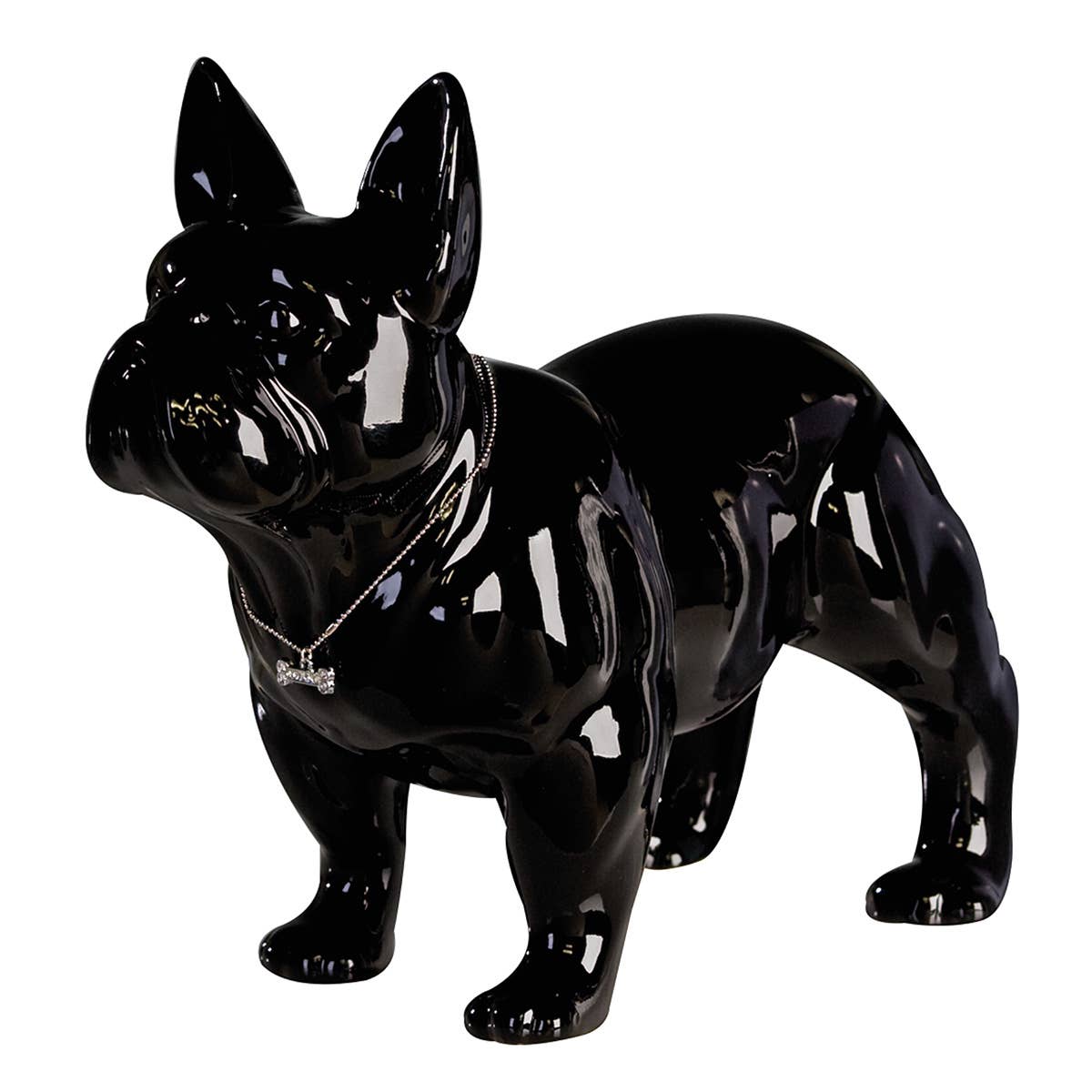Keramikfigur „Bulli“ in Schwarz