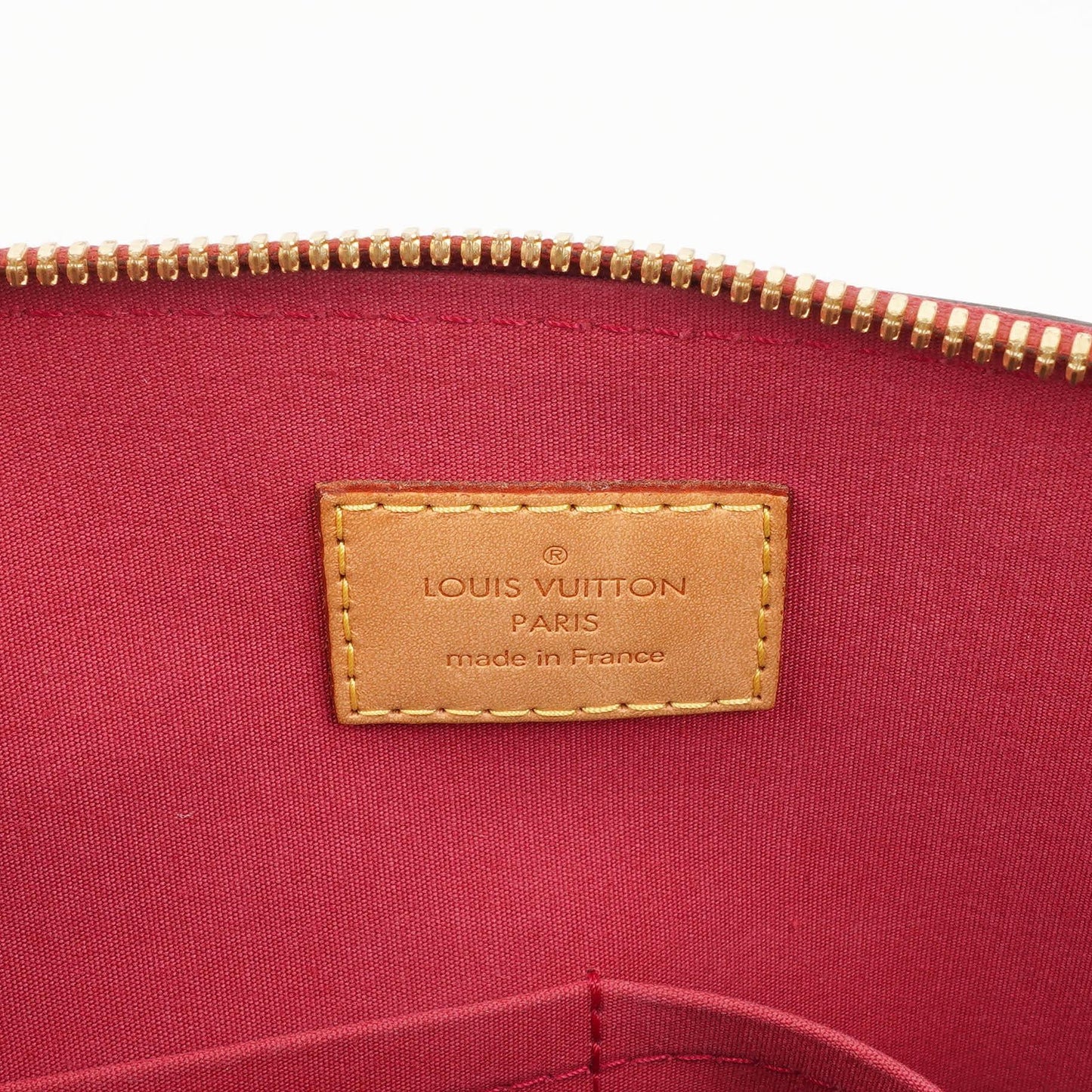 Louis Vuitton Alma MM Rose Indien Monogram Vernis Leder Tasche