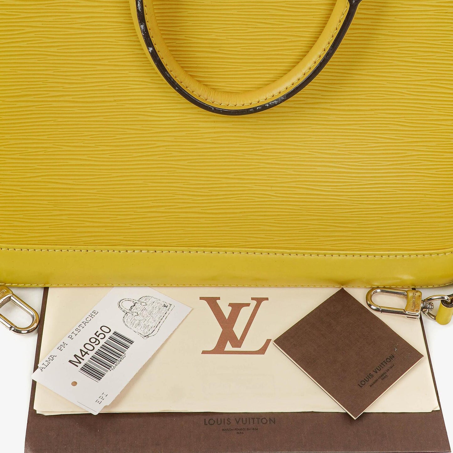 Louis Vuitton Alma PM Handtasche aus Pistache Epi Leder