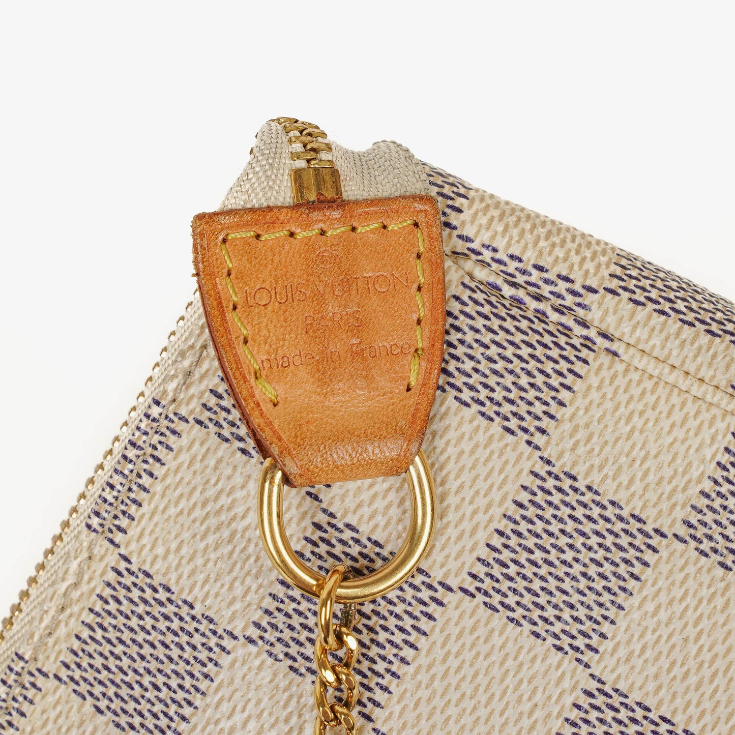 Louis Vuitton Mini Pochette aus Damier Azur Canvas