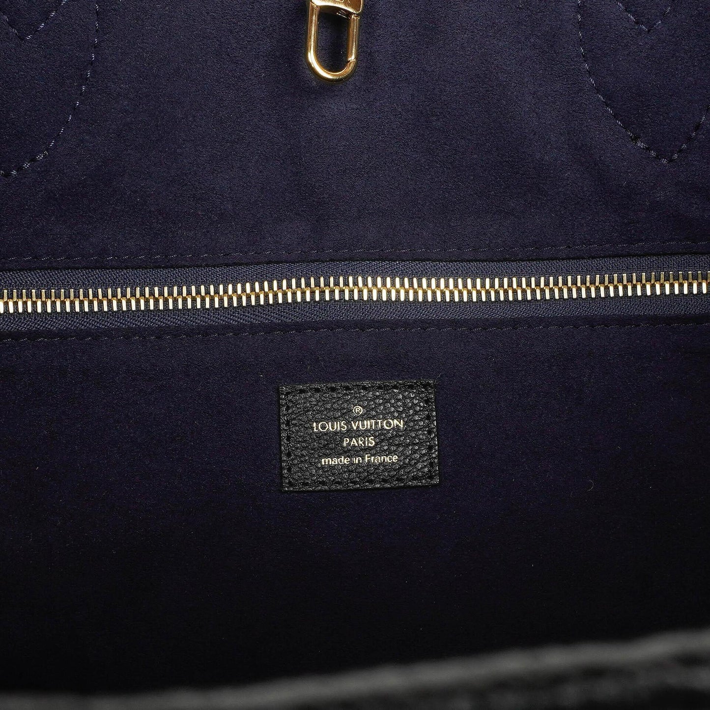Louis Vuitton Neverfull MM Tragetasche aus schwarzem Empreinte Leder