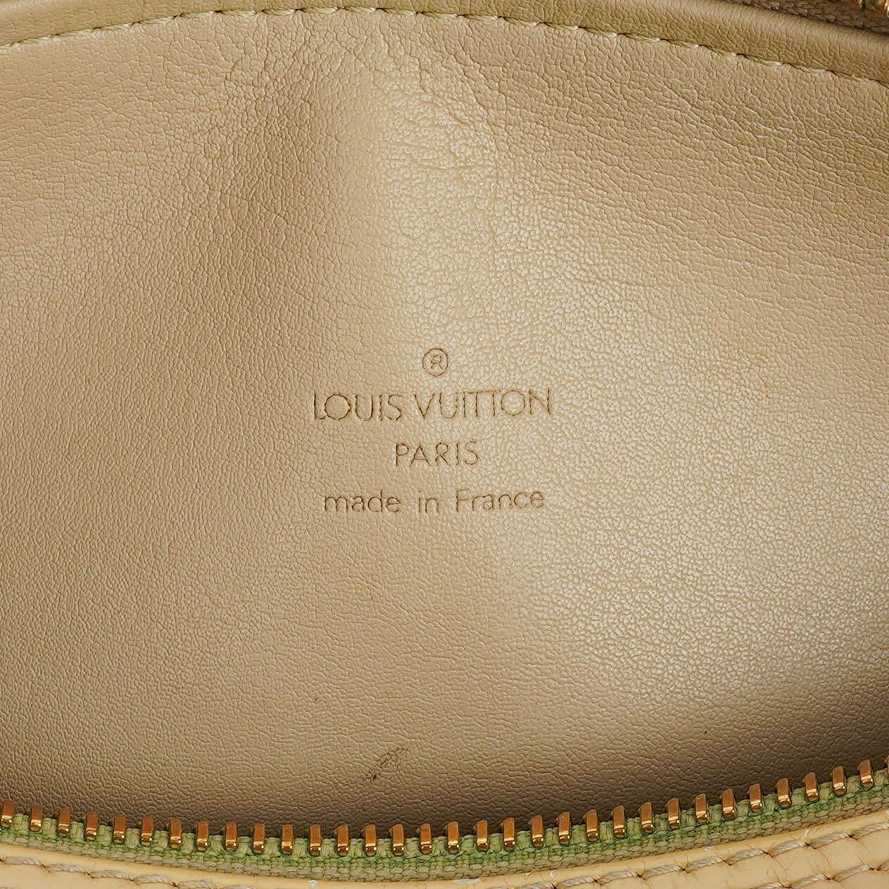 Louis Vuitton Papillon 30 Bedford Tasche aus cremebeigem Monogram Vernis Leder