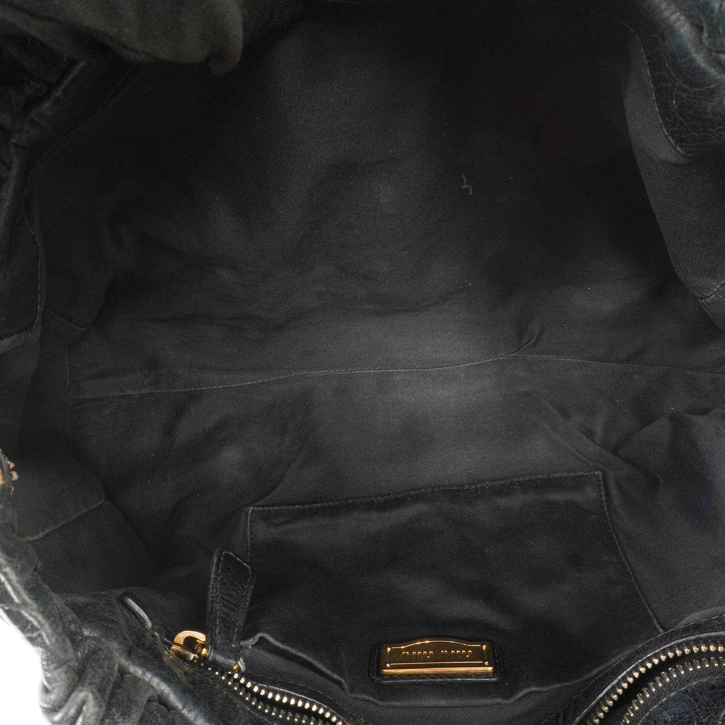 Miu Miu Vitello Shine Satchel Tasche Schwarz