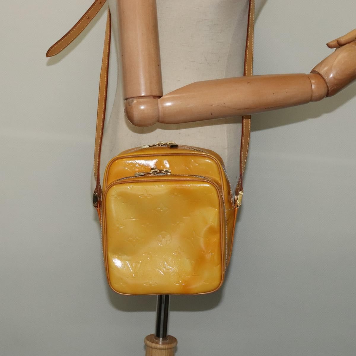 Louis Vuitton LOUIS VUITTON Monogram Vernis Wooster Shoulder Bag Gris M91036 LV Authentic 125716