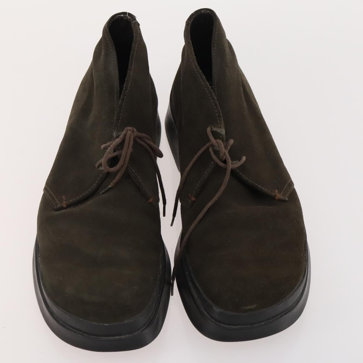 Prada PRADA Shoes Suede Leather 5 Set Brown black Authentic 174775 Bag