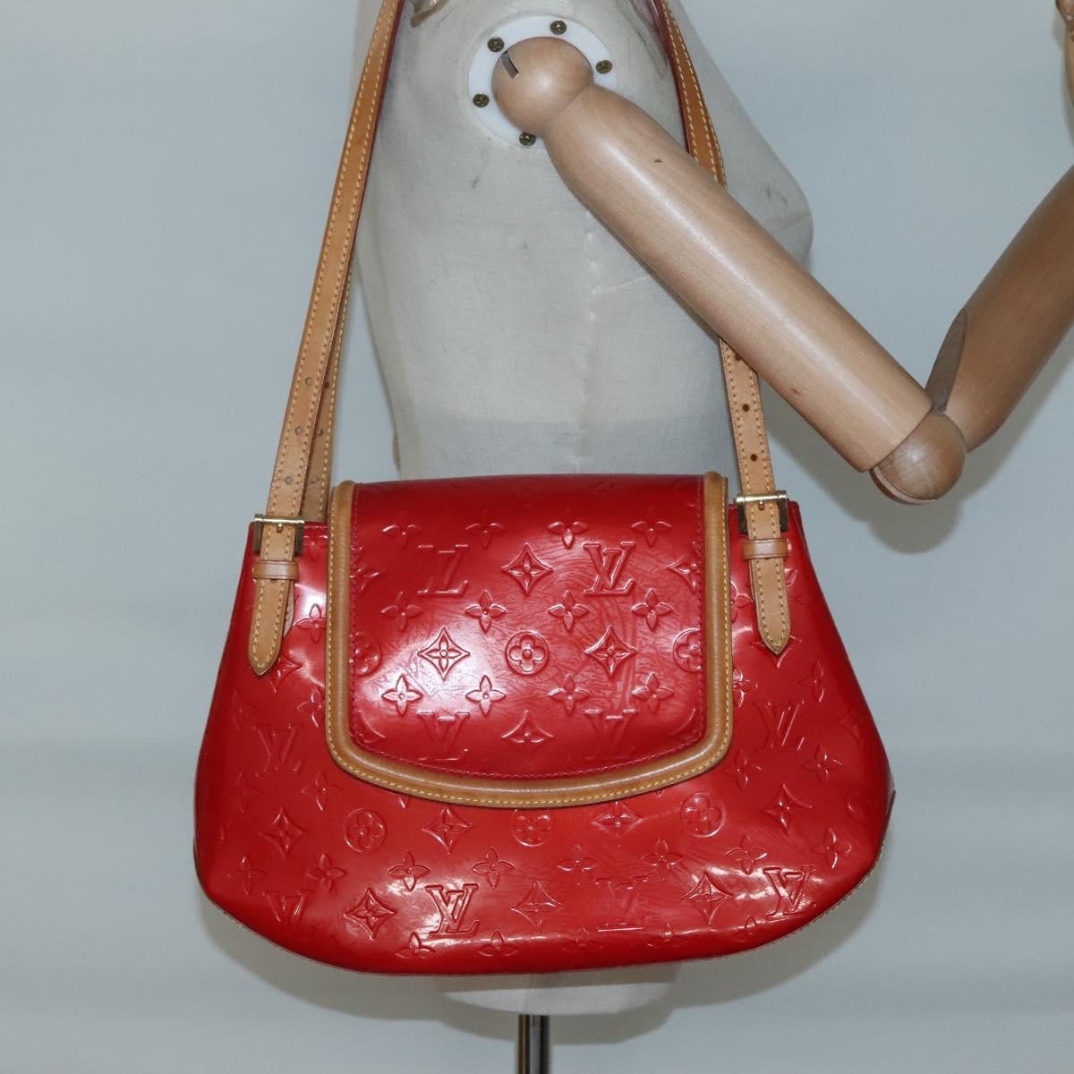 Louis Vuitton LOUIS VUITTON Monogram Vernis Biscayne Bay GM Bag Rouge M91287 LV Authentic 139917