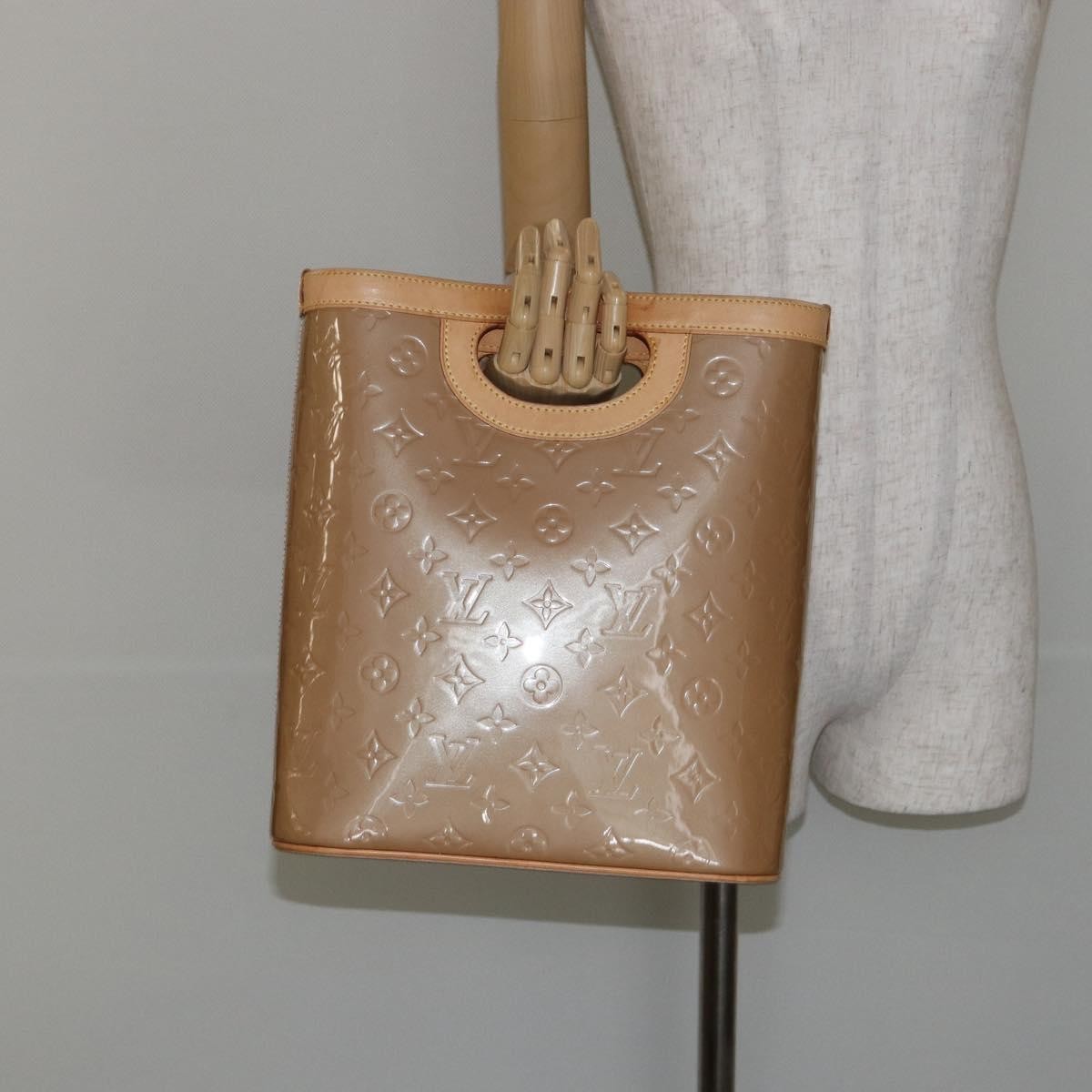 Louis Vuitton LOUIS VUITTON Vernis Stillwood Vertical Hand Bag Noisette M91364 LV Authentic gh952