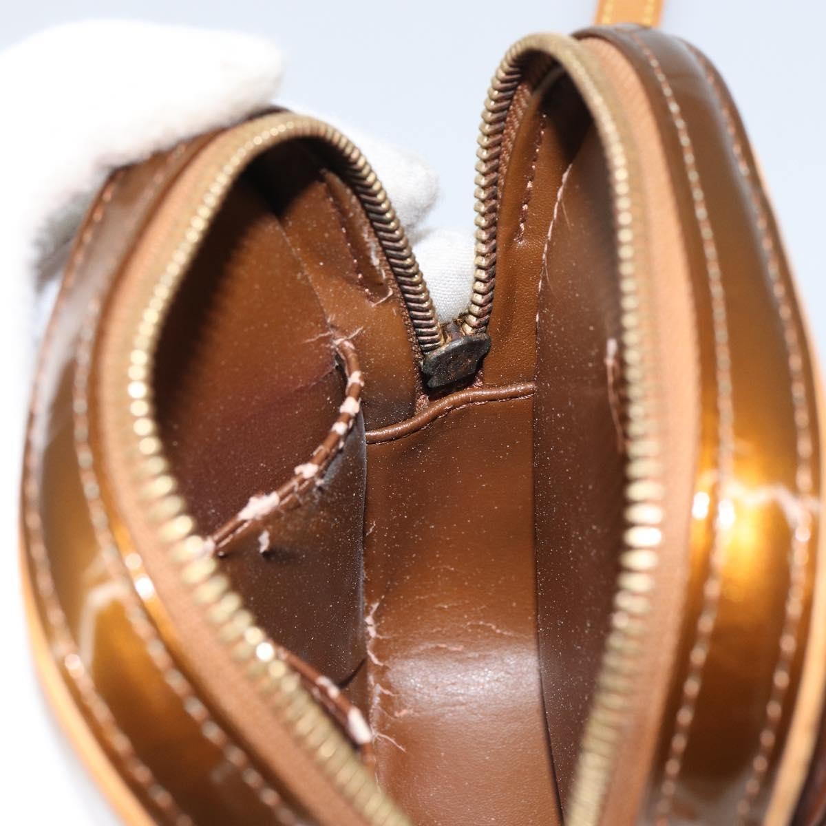 Louis Vuitton LOUIS VUITTON Monogram Vernis Christie PM Bag Bronze M91111 Authentic ep12411