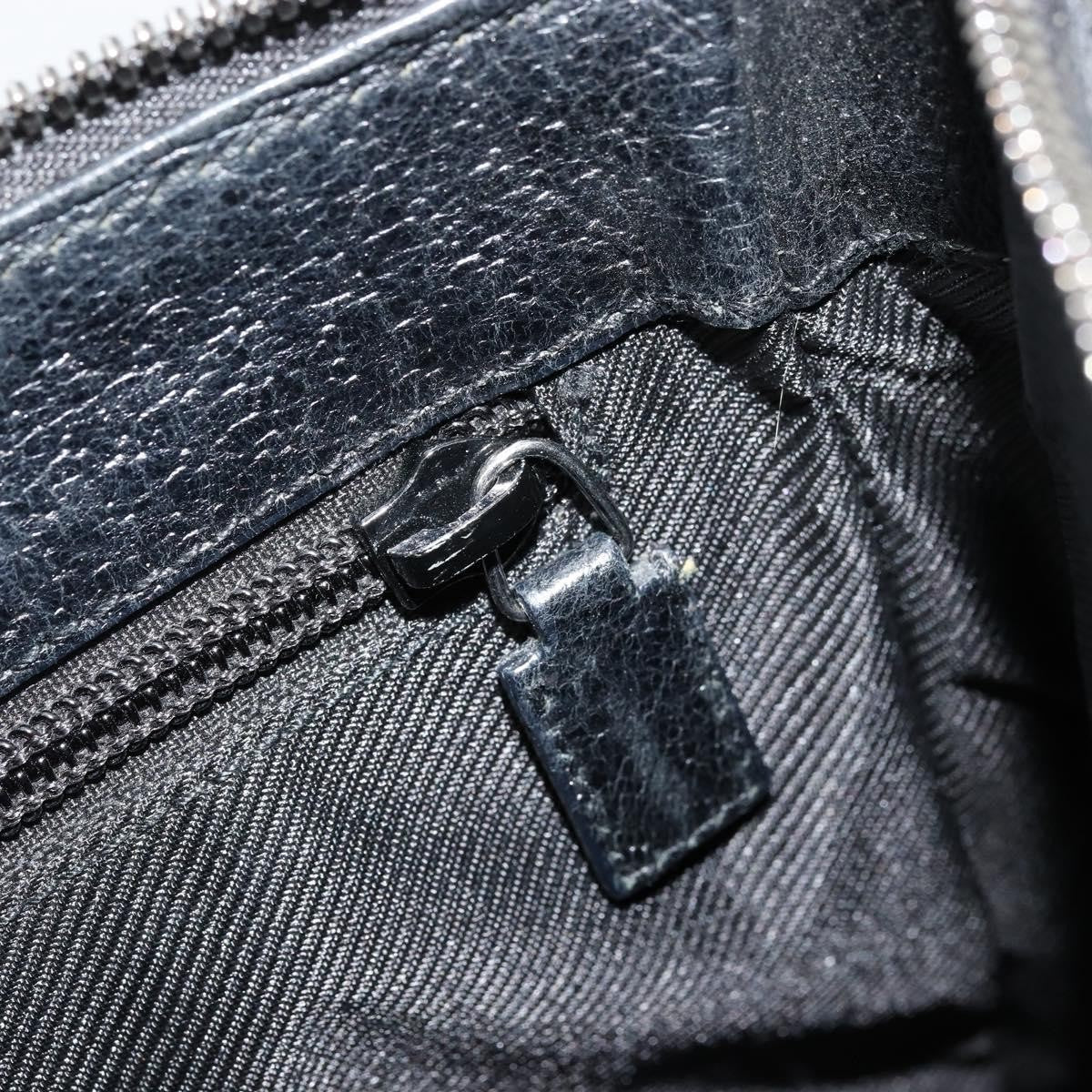 Gucci GUCCI GG Canvas Shoulder Bag Black Silver 114273 Authentic ep14561