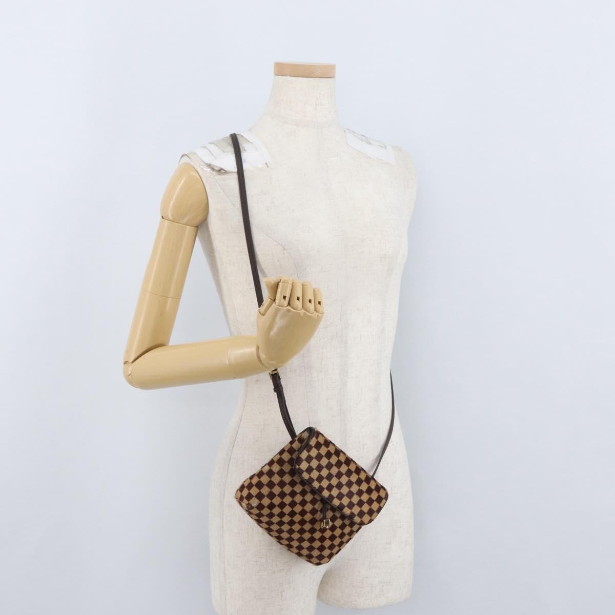 Louis Vuitton LOUIS VUITTON Damie sovage Gazelle Bag Harako leather Brown M92130 Authentic ka3269