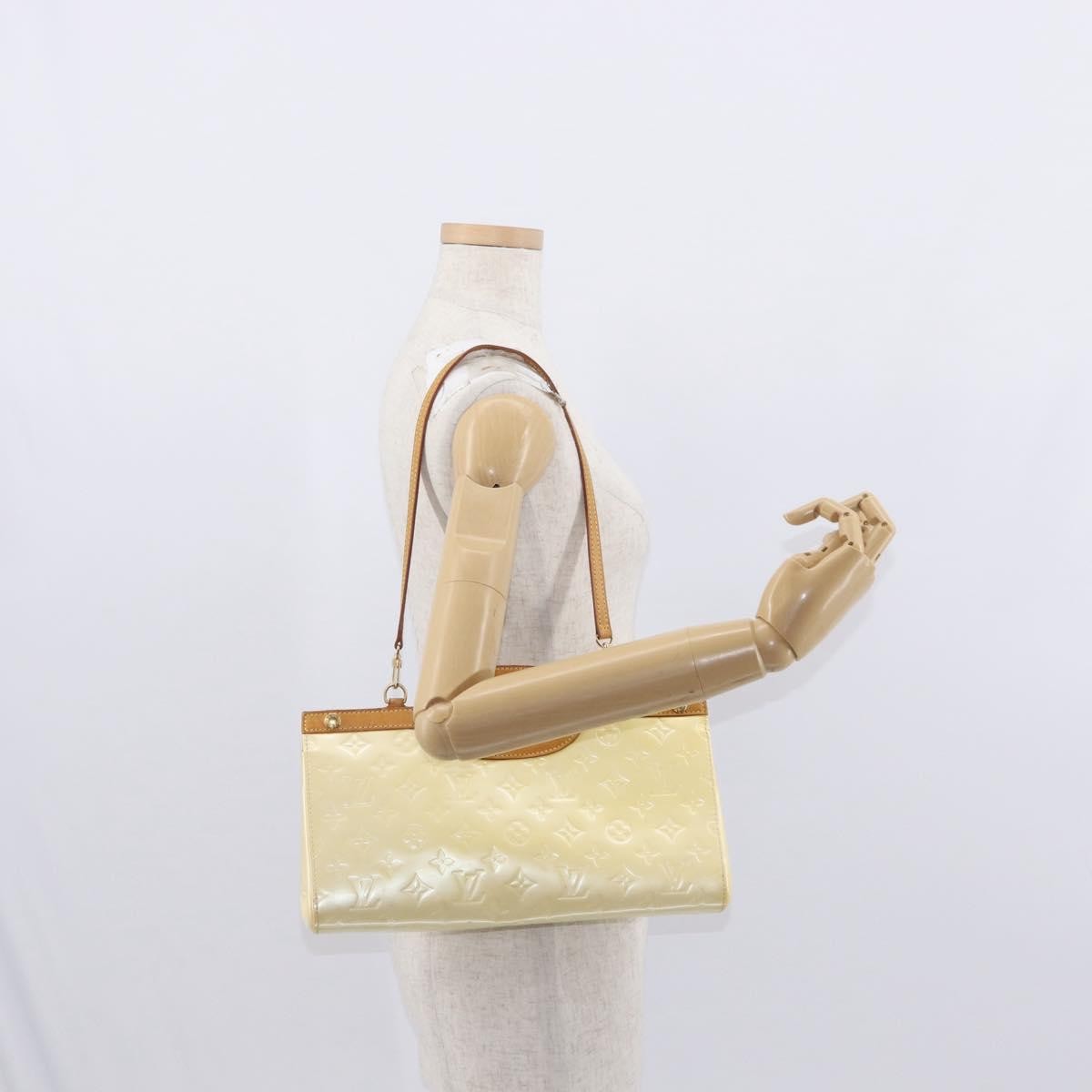 Louis Vuitton LOUIS VUITTON Monogram Vernis Roxbury Drive Hand Bag Perle M91374 LV Authentic 156779