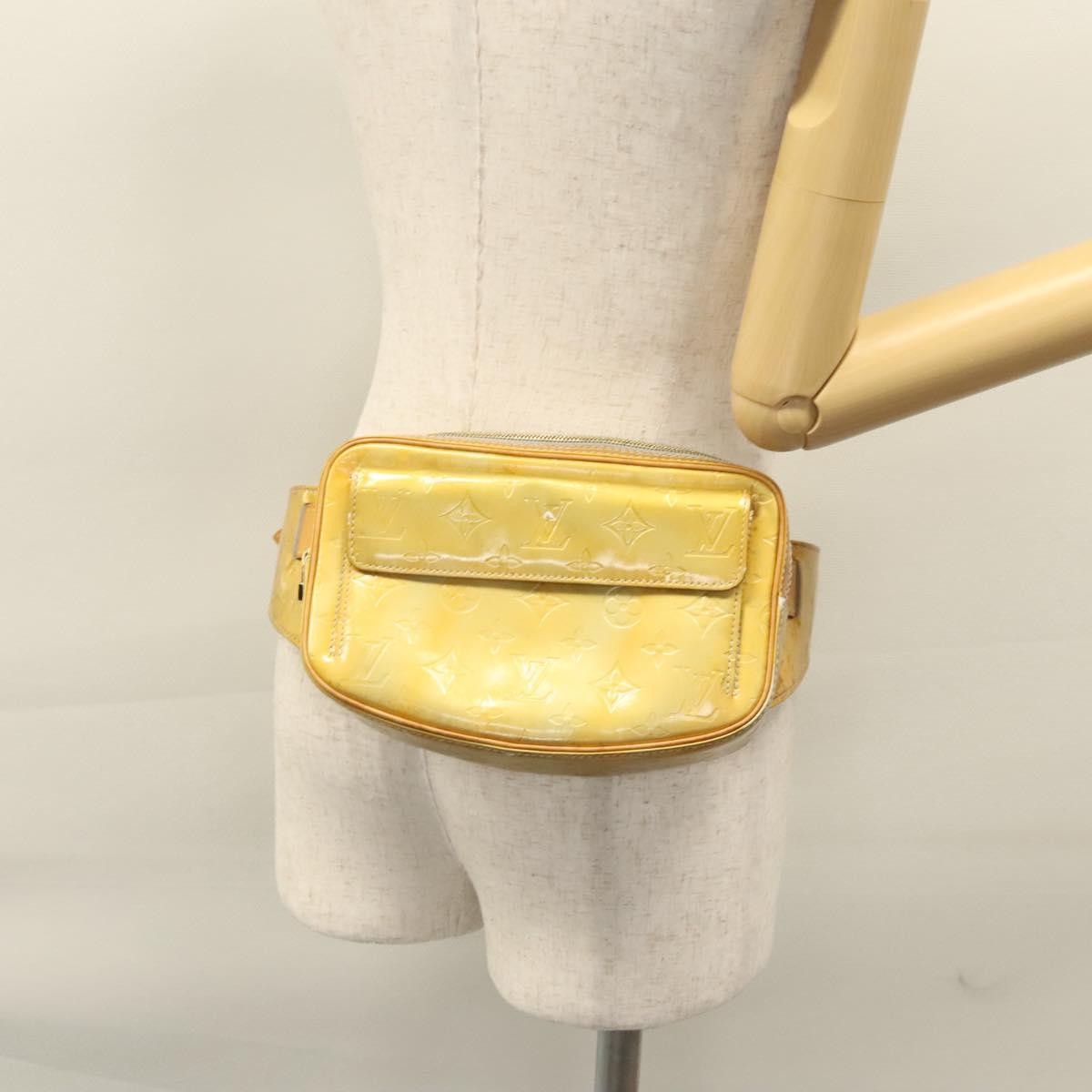 Louis Vuitton LOUIS VUITTON Monogram Vernis Fulton Waist bag Gris M91041 LV Authentic yk17565