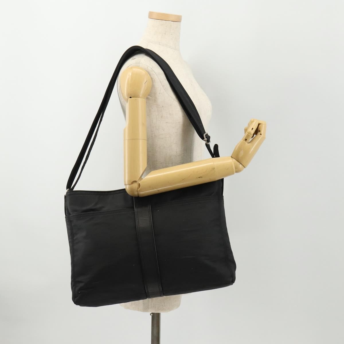 Hermès Hermès HERMES Acapulco Basas MM Shoulder Bag Nylon Black Authentic BAZ192