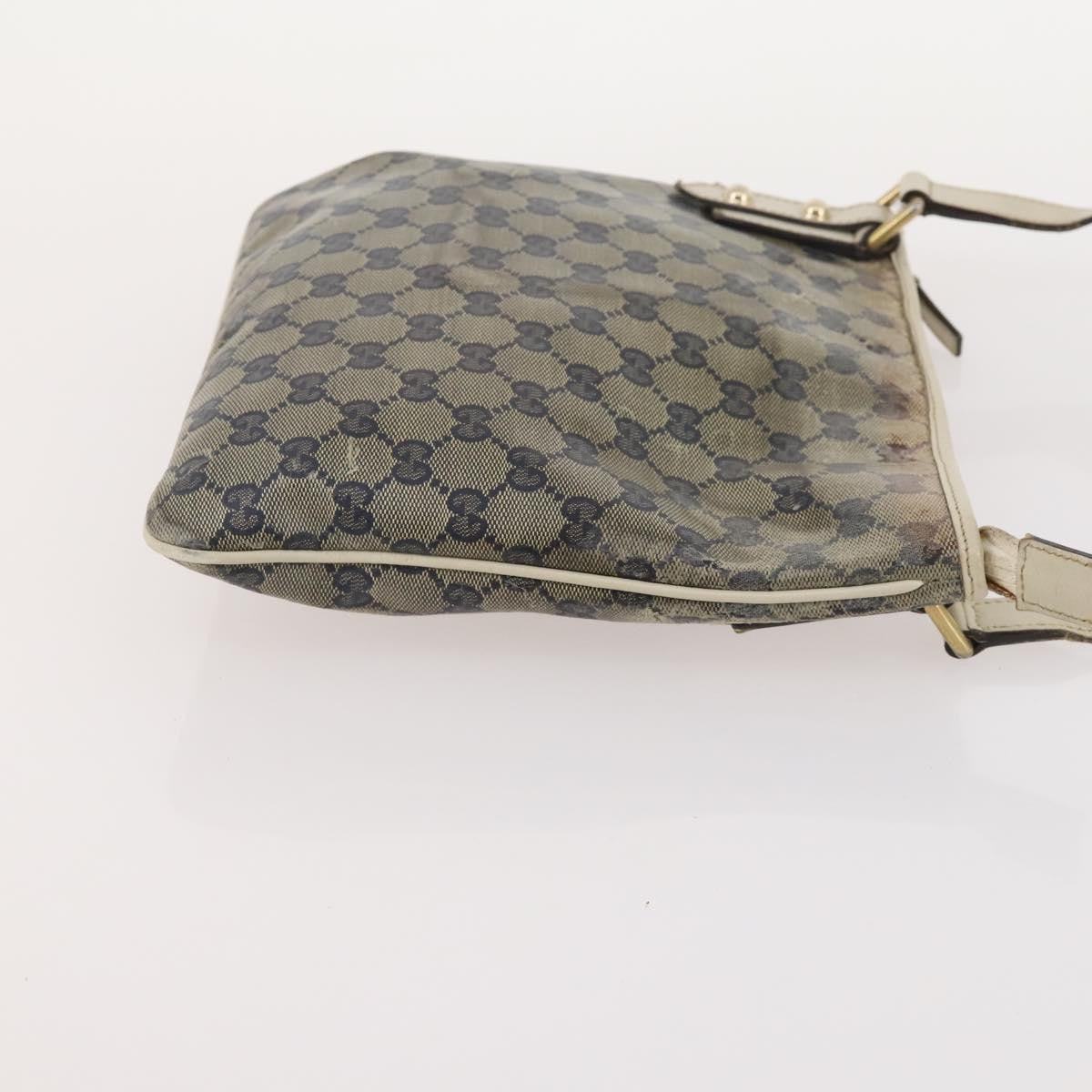 Gucci GUCCI GG Supreme GG Crystal GG Canvas Bag PVC 4 Set Navy Beige Authentic YKZ424