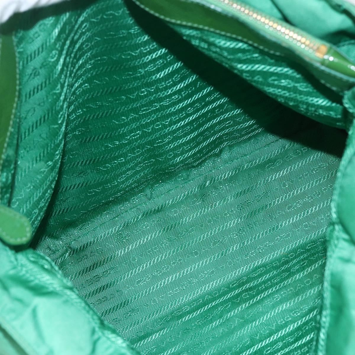 Prada PRADA Tote Bag Nylon Green Gold Authentic 155942