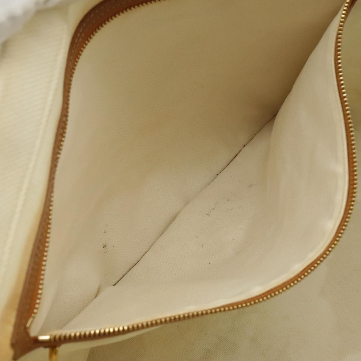 Celine CELINE Horizontalkava Tote Bag Canvas 2way White Gold Authentic 101048