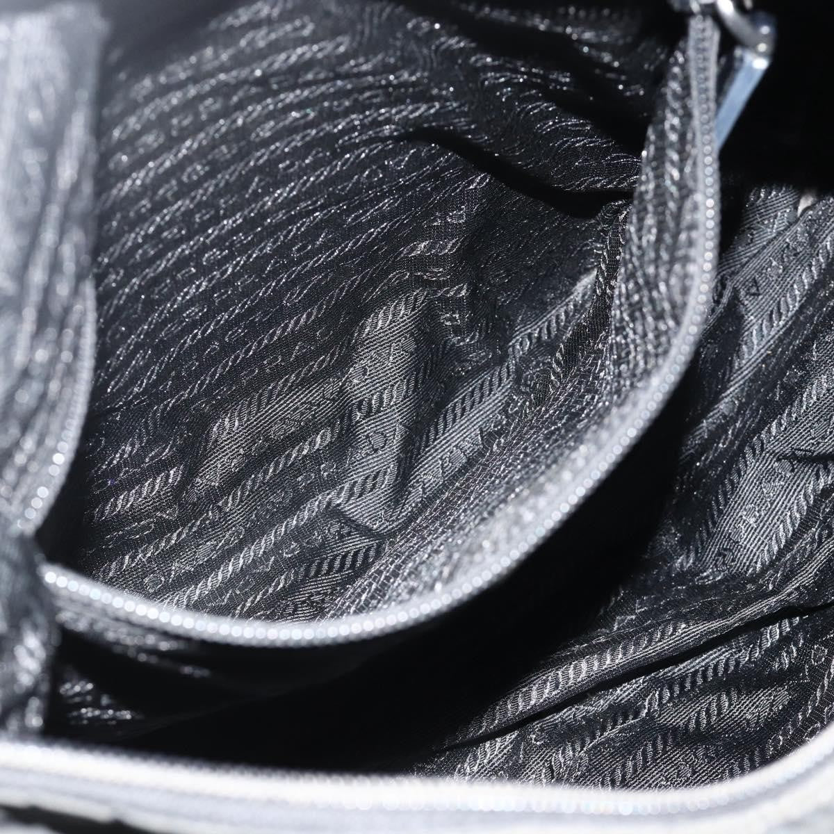 Prada PRADA Shoulder Bag Nylon Black Silver Authentic 175741