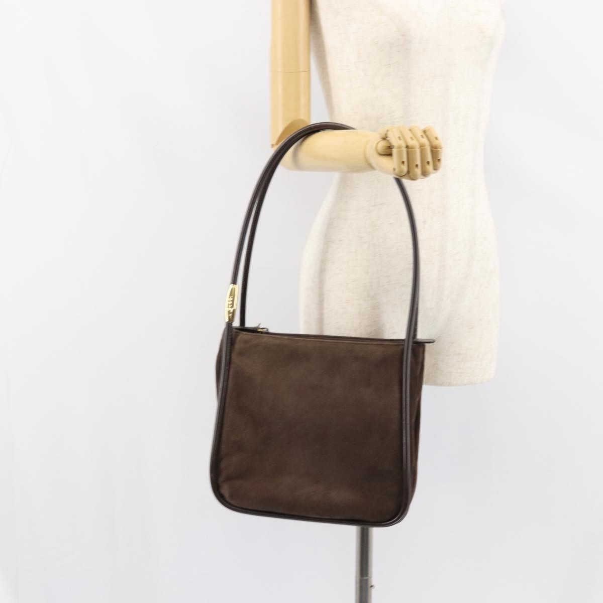 Gucci GUCCI Shoulder Bag Suede Brown Gold 000 2855 0550 0 Authentic 156851